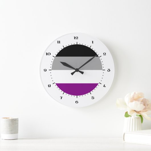 Fahnenuhren für Asexualität Große Wanduhr (Zuhause)