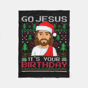 Fahr Jesus, es ist dein Geburtstag Hässlicher Jesu Fleecedecke