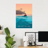 Fahr mit dem Jet Ski Reiseplakat Poster (Heimbüro)