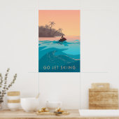 Fahr mit dem Jet Ski Reiseplakat Poster (Küche)