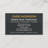 Fahrausweis für das mobile mechanische Auto Visitenkarte (Rückseite)