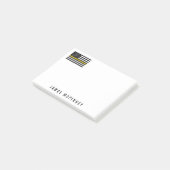 Fahrdienstleiter-dünne gelbe Linie amerikanische Post-it Klebezettel (angewinkelt)