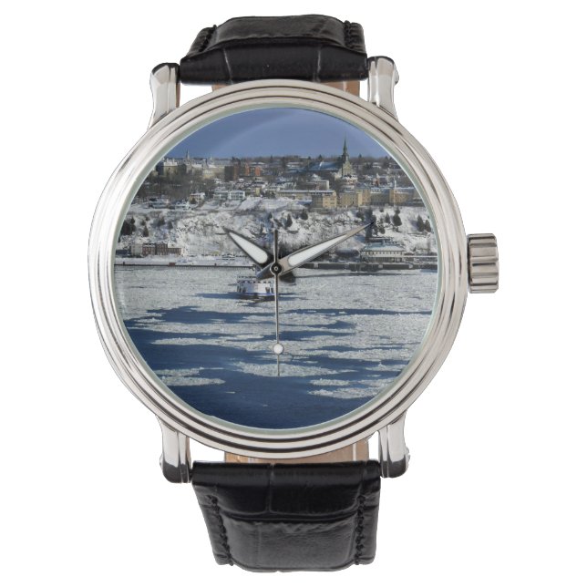 Fähre am Saint Lawrence River, Quebec Armbanduhr (Vorderseite)