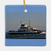 Fähre auf dem Wasser Keramikornament (Vorderseite)