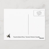 Fähre auf der Insel Toronto Postkarte (Rückseite)