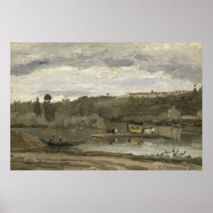 Fähre bei Varenne-Heilig-Hilaire, 1864 Poster