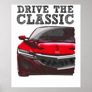 fahre den klassischen Acura NSX Poster