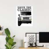 fahre den klassischen Jeep Poster (Heimbüro)