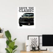fahre den klassischen Pontiac Firebird Poster (Heimbüro)