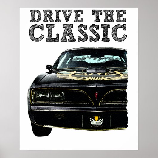 fahre den klassischen Pontiac Firebird Poster (Vorne)
