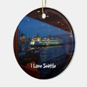 Fähre durch das Fenster Keramik Ornament (Links)