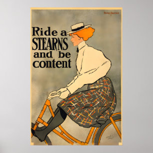Fahre ein Stearns - Vintage Fahrrad Poster