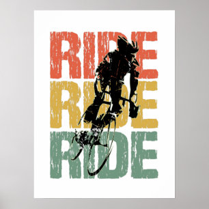Fahre Fahre Fahre Vintage Fahrrad Fahrer Poster