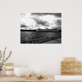 Fähre nach Seattle - Schwarz und Weiß Poster (Küche)