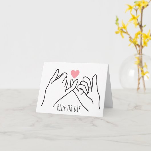 Fahre oder Die Pinkie Promise Card Karte (Gelbe Blume)