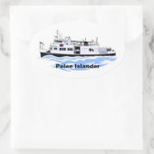 Fähre Pelee Islander Ovaler Aufkleber (Tasche)