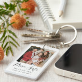 Fahre sicher, individuelles Auto-Foto Schlüsselanhänger (Vorderseite rechts)