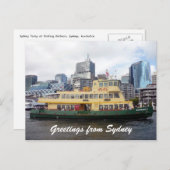 Fähre Sydney Postkarte (Vorne/Hinten)