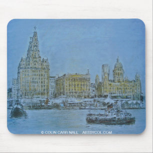 Fähre über dem Mersey Mousepad Colin Carr-Nall