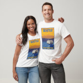 Fähre und Berge - Seattle, Washington T-Shirt (Unisex)