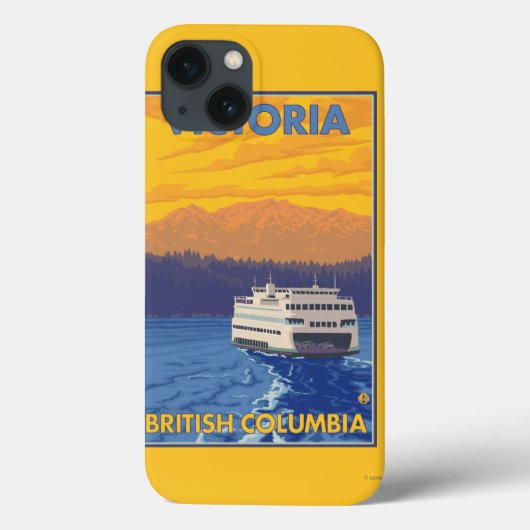 Fähre und Berge - Victoria, BC Kanada Case-Mate iPhone Hülle (Rückseite)