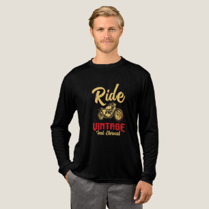 Fahre Vintage – Fühle Ewige Motorrad-T-Shirt Tri-Blend Shirt