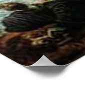 Fahren auf einem Segelschiff und einem Sturmklassi Poster (Ecke)