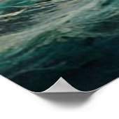 Fahren auf einem Segelschiff und einem Sturmklassi Poster (Ecke)