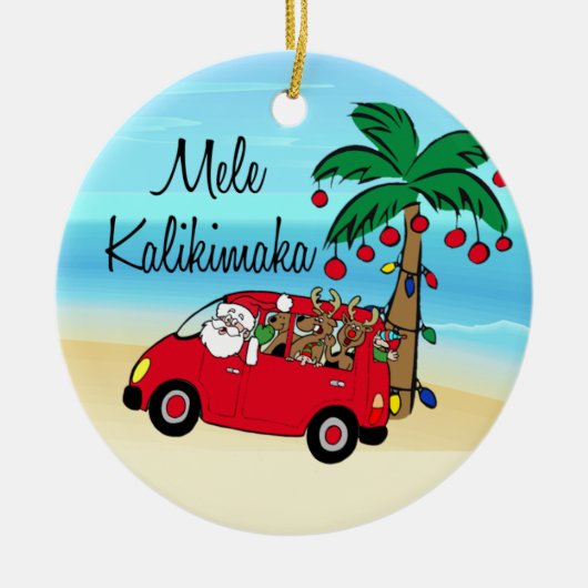 Fahren der tropischen hawaiischen keramik ornament (Vorne)