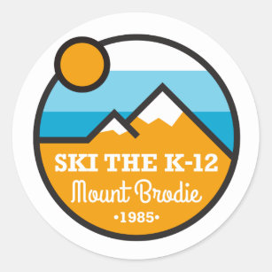 Fahren die Art des Flecken-K-12 Ski Runder Aufkleber