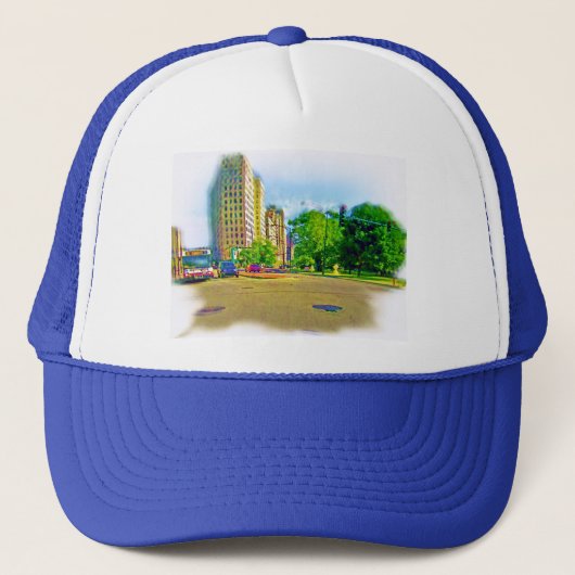 Fahren durch die Lincoln Avenue Truckerkappe (Vorderseite)