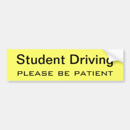 Fahren durch die Studenten, bitte gelb sein Autoaufkleber