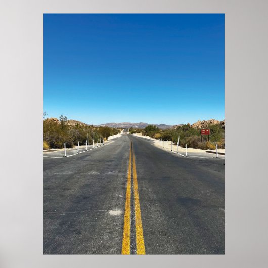 "Fahren durch Joshua Tree." Poster (Vorne)