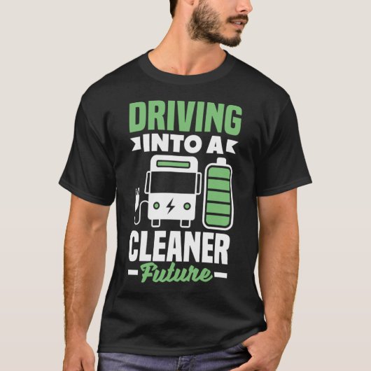 Fahren in ein saubereres zukünftiges Elektrofahrze T-Shirt (Vorderseite)