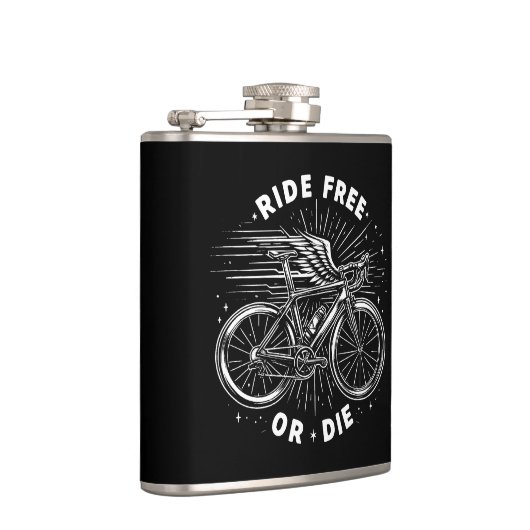 Fahren kostenlos oder Die mit dem Fahrrad Flachmann (Rechts)