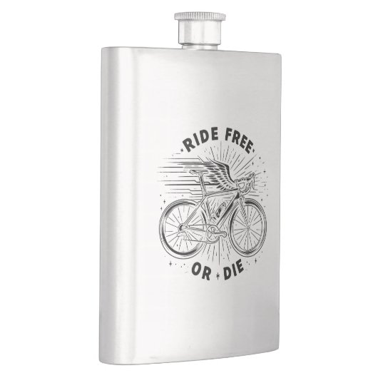 Fahren kostenlos oder Die mit dem Fahrrad Flachmann (Rechts)