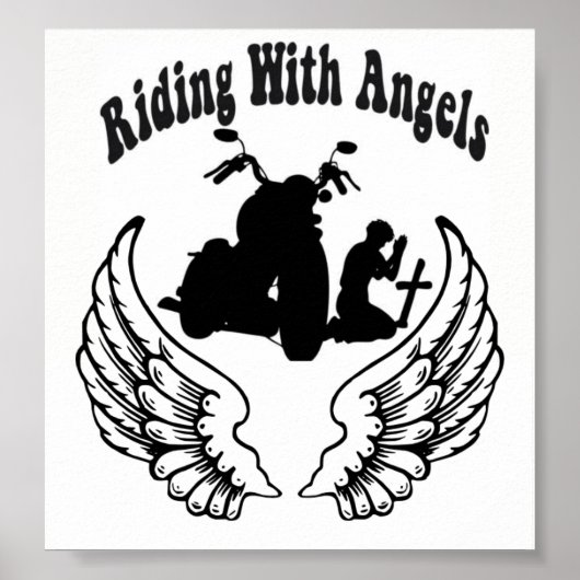 FAHREN MIT ANGELN FALLEN BIKERS POSTER (Vorne)