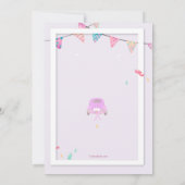 Fahren mit Brautdusche Einladung (Rückseite)