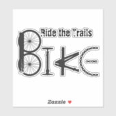 Fahren mit dem Fahrrad aus Fahrradteilen Aufkleber (Blatt)