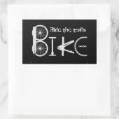 Fahren mit dem Fahrrad aus Fahrradteilen Rechteckiger Aufkleber (Tasche)