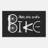 Fahren mit dem Fahrrad aus Fahrradteilen Rechteckiger Aufkleber (Vorderseite)