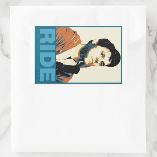 Fahren mit dem MF-Fahrrad - Aufkleber (Tasche)