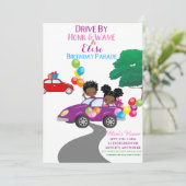 Fahren mit der Einladungskarte zum Geburtstag (Stehend Vorderseite)