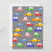 Fahren mit jungen Birthday Parade farbenfrohe Auto Einladung (Rückseite)