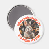 Fahren mit meinem Mann Crazy Rabbit Magnet (Vorderseite/Rückseite)