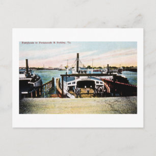 Fähren nach Portsmouth & Berkely, VA Postkarte
