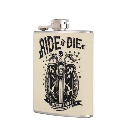 Fahren oder Die Motorrad Flachmann (Links)