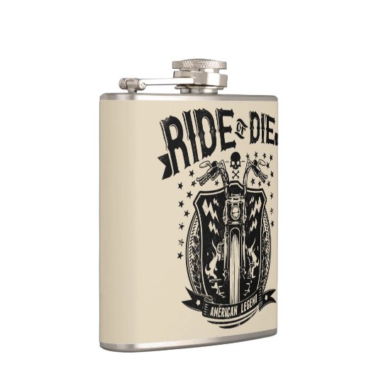 Fahren oder Die Motorrad Flachmann (Rechts)