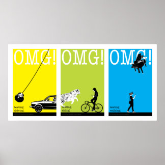 fahren, reiten. laufen. poster