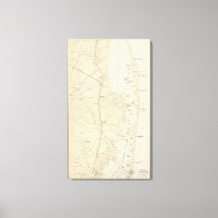 Fahren Sie Abschnitt Barnegat Bucht zur Tuckerton Leinwanddruck